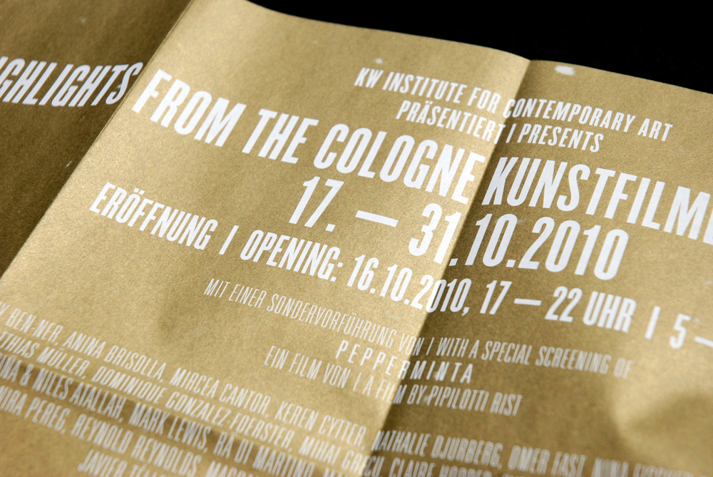 Cologne Kunstfilm-Biennale in Berlin, Booklet & Poster
