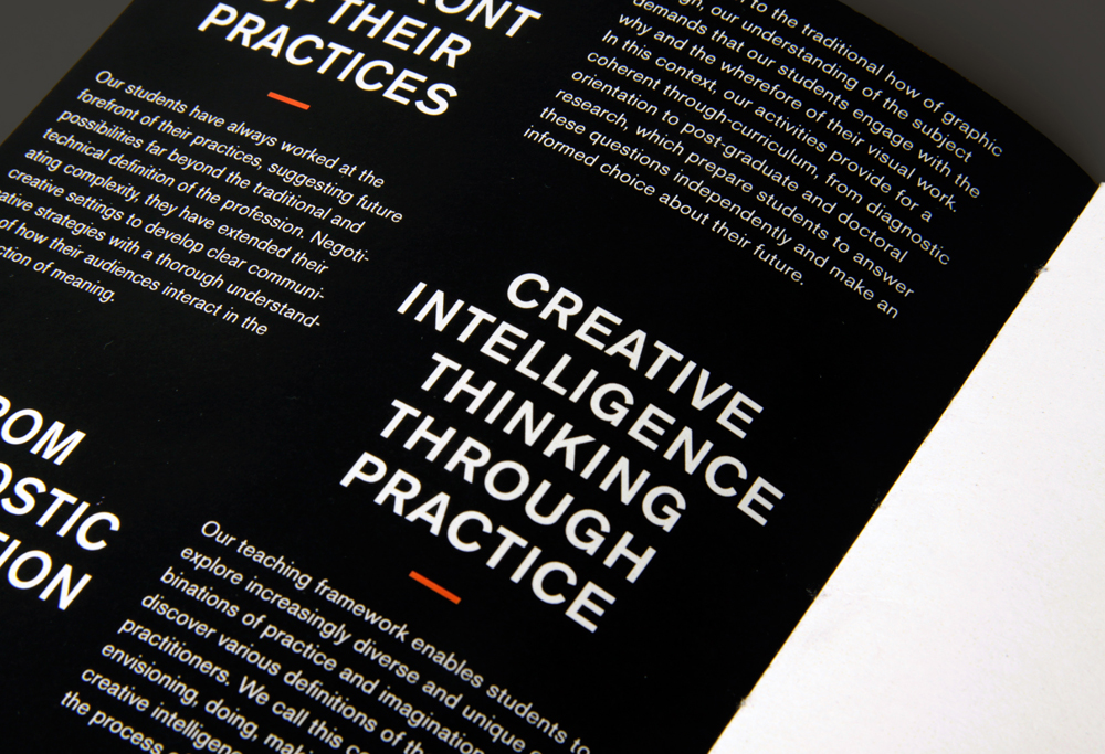 Central Saint Martins, Various booklets