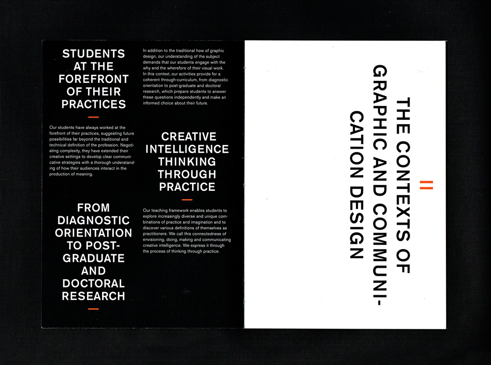 Central Saint Martins, Various booklets
