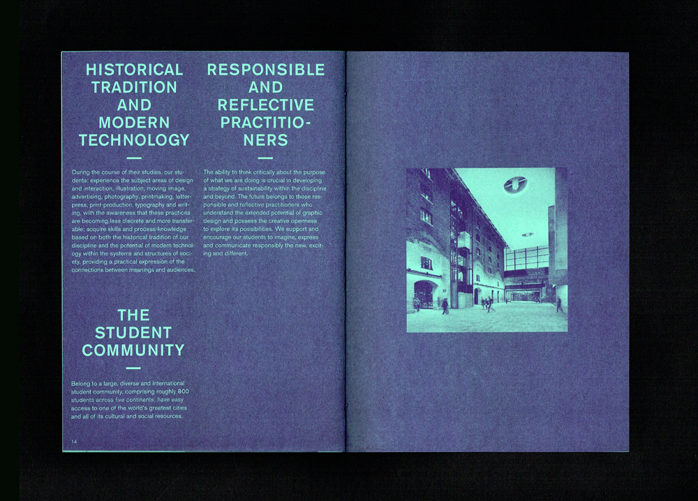 Central Saint Martins, Various booklets