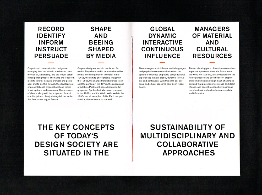 Central Saint Martins, Various booklets