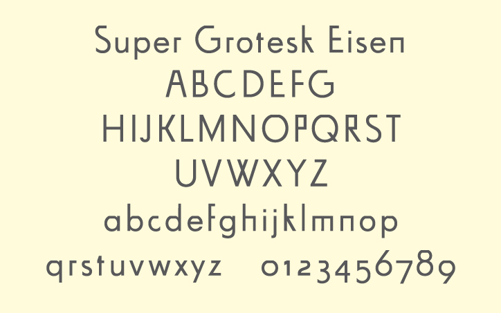 Planstadt Eisenhüttenstadt, Typography